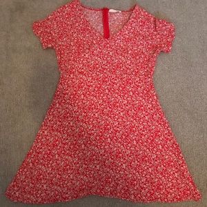 red mini dress